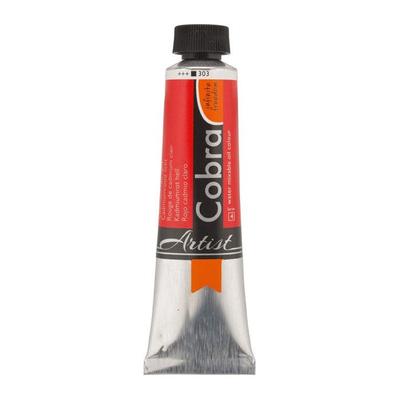 Oil Paint - Cobra - Cadmium Artists - Red Light - 40ml Tube - Watermixable