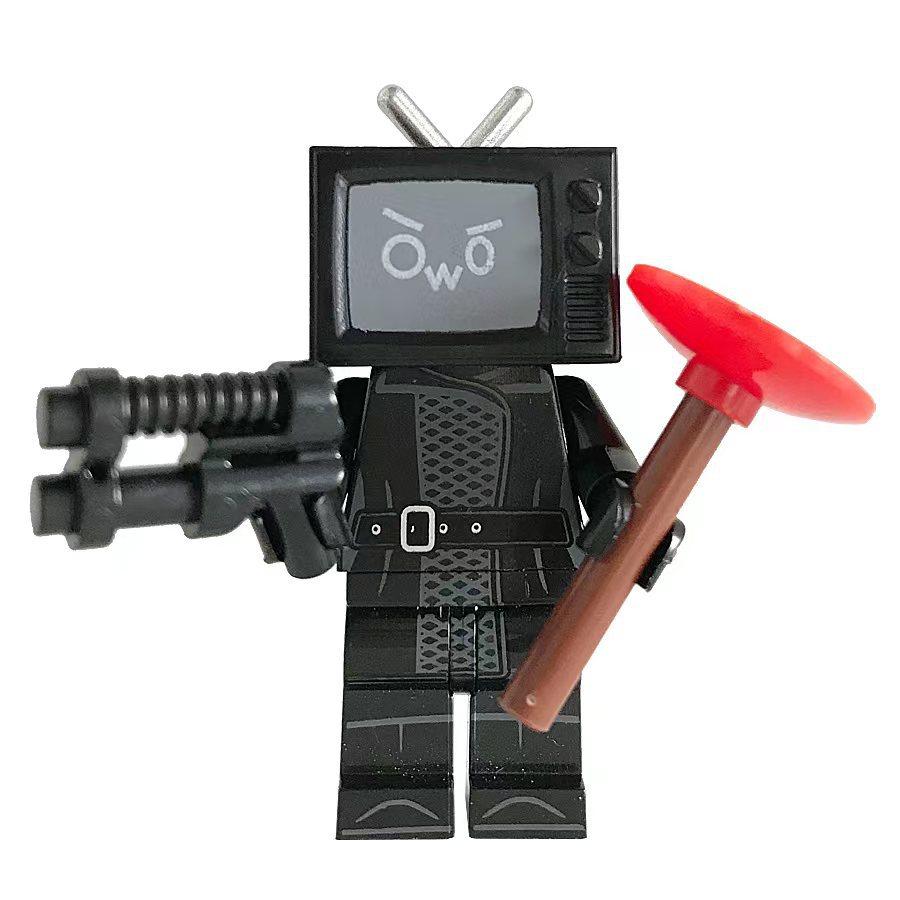 Skibidi Toilette TV-Mann Lautsprechermann Kamera-Mann Bauklötze Set, Actionfigur Modell, Kreative Bausteine, Geschenk für Jungen Kinder