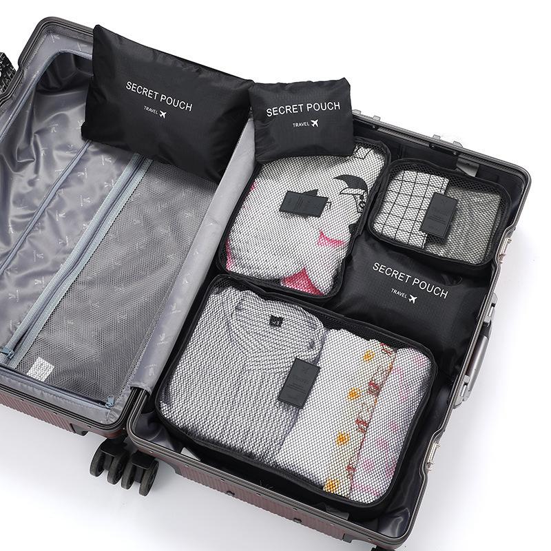 6 Pcs/Set Travel Storage Bags Suitcase Packing Set Storage Cases Portable Luggage Organizer Clothes Shoe Foldable Organizer
