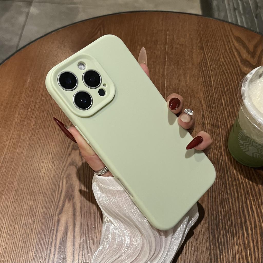 Soft Silicone Candy Color Case for iPhone 16 15 14 Plus 13 12 11 Pro Max Armor Shockproof TPU Rubber Bumper Simple Matte Cover
