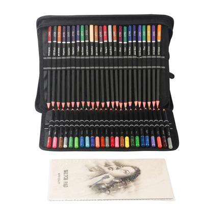 144 teile/satz Farbe Blei Farbe Set Öl-basierend Farbe Bleistift Set Professionelle Kunst Pinsel Künstlerbedarf