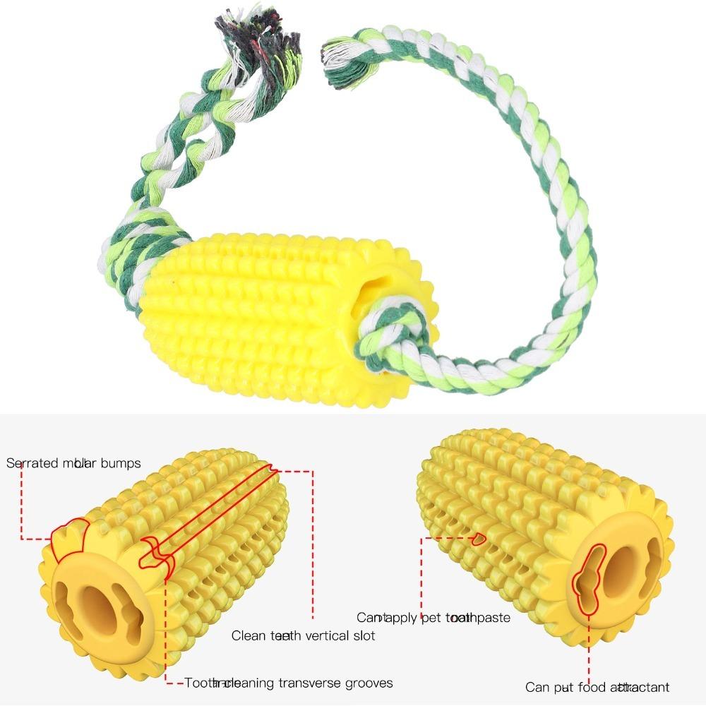 Tough Chew Corn Dog Toy Leak Food Dog Teeth Cleaning Toy Food Dispensing Dog Toy Puppy Teething