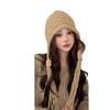 Autumn and Winter Tassel Wool Hat Cute Bag Head Ear Protection Hat Women Korean Version Versatile Knitted Hat Sweet Handmade Warm Hat