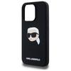 Karl Lagerfeld Klhmp15Lskhpplk Iphone 15 Pro 6.1 Czarny/Black Hardcase Silicone Karl Head Print Magsafe