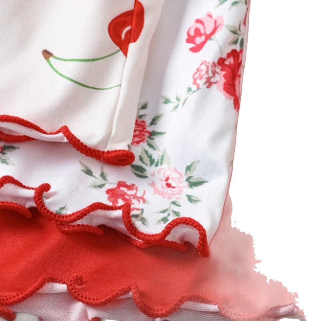 New Style Sleep Pants - Women's Cherry and Strawberry Printed Rolled-edge Short Pants, Comfortable, Relaxed, Casual, Simple Style, Home Wear Pants