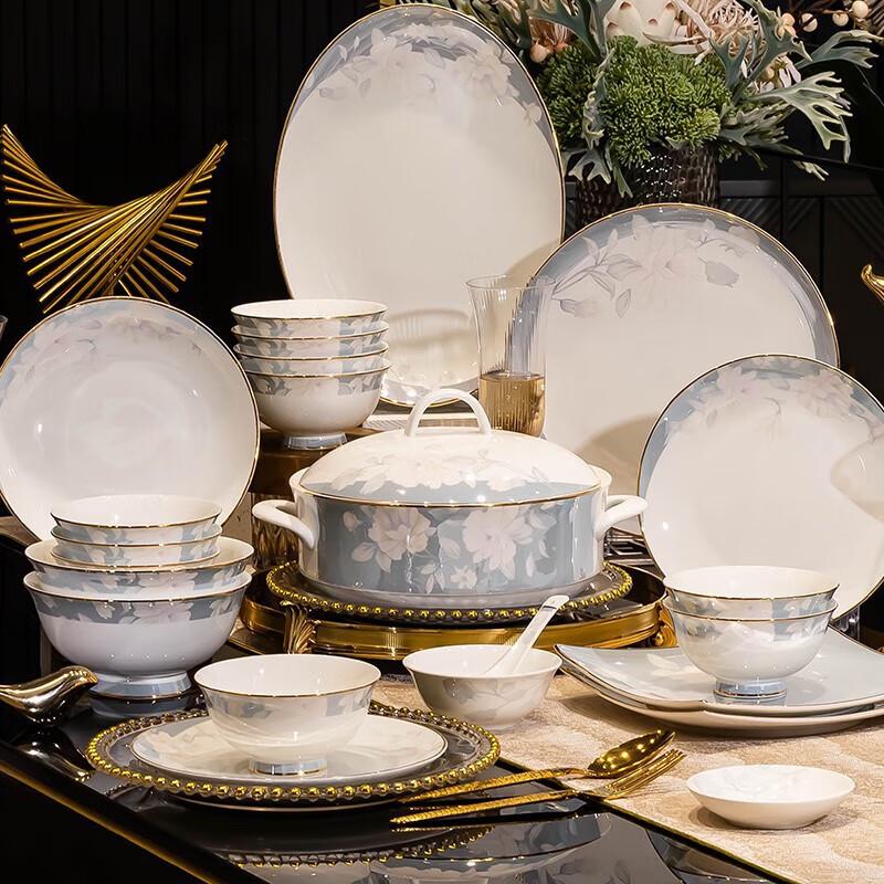 Assiette en céramique de style Wuhe Jingdezhen Qin Yun 10 pouces