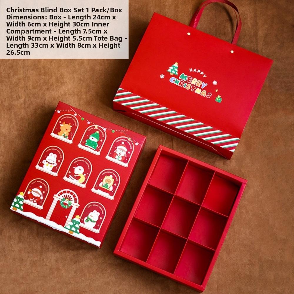 Leere Poke Geschenkbox Füllbare Fächer Verpackungsbox Weihnachts-Mystery-Box Kekspackung