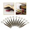 12pcs Bookmarks Zinc Alloy Metal Bookmarks Feather Antique Bronze Feather Bookmarks Antique Bookmarks Crafts
