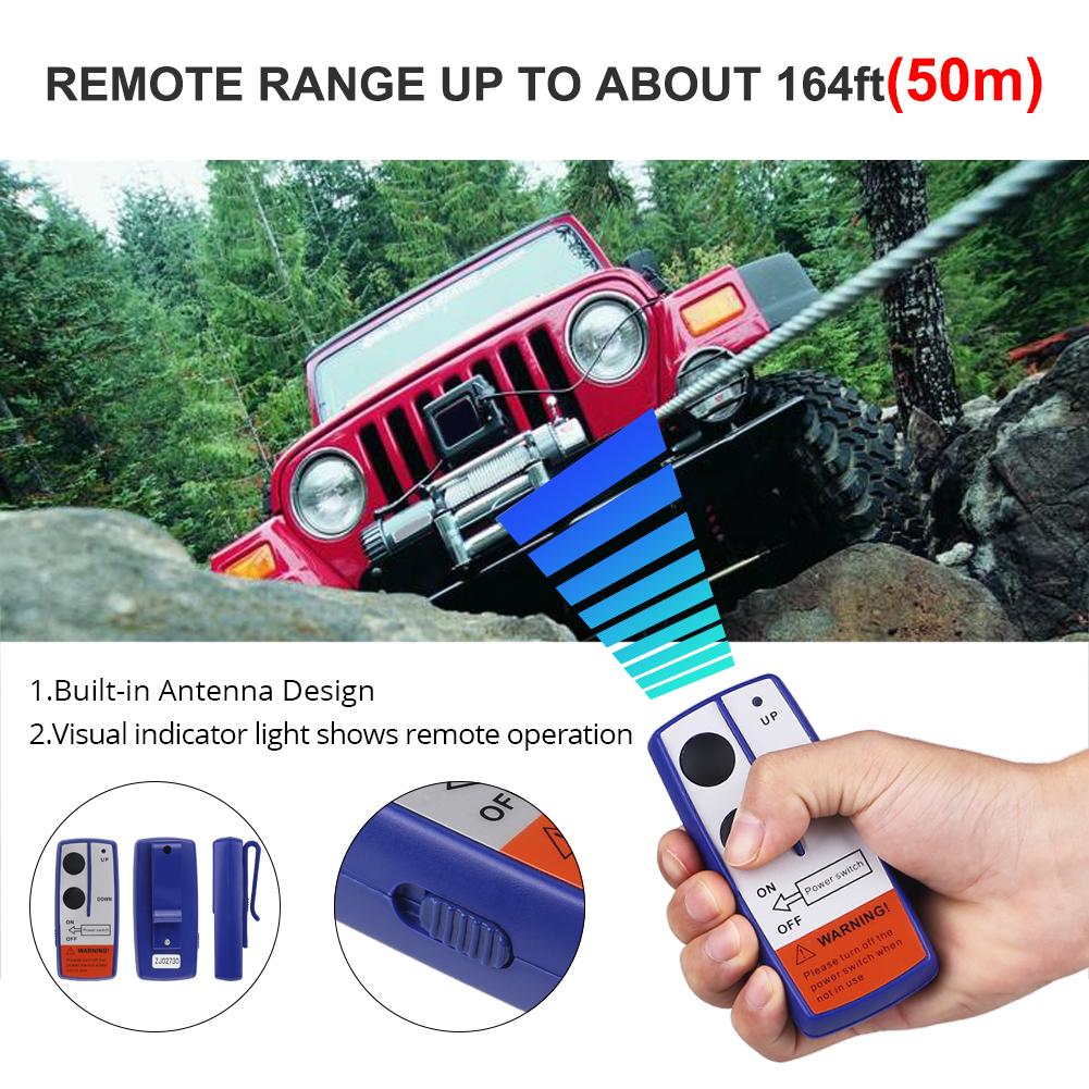 Universal 12V 24V 250A Winch Remote Contactor Winch Control Solenoid Relay Twin Wireless Remote Recovery For Car Jeep Motorcycle