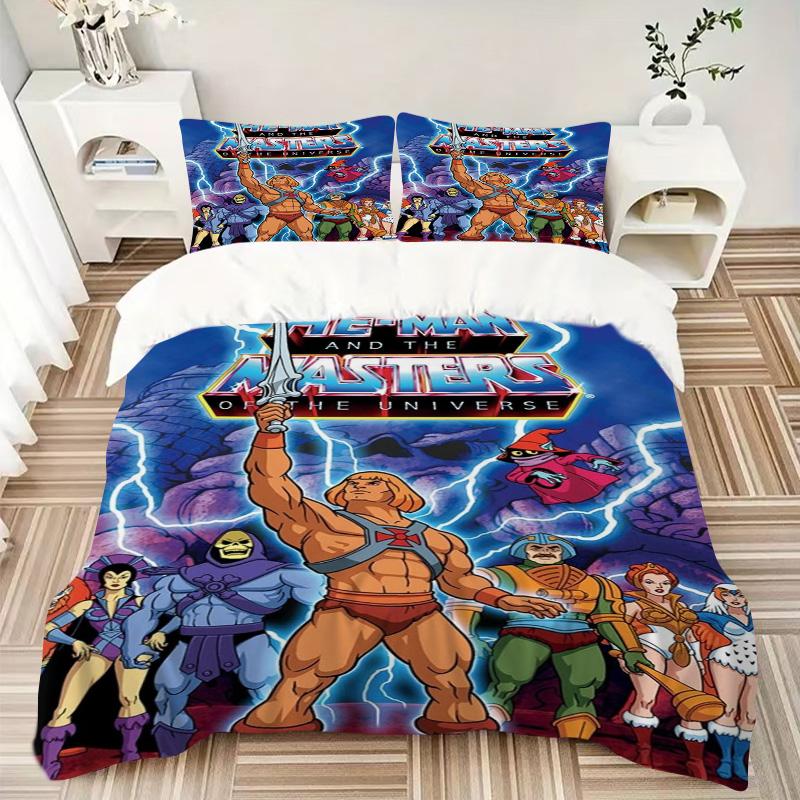 Masters Universe Adventure Print 3Pcs Bedding Setduvet Cover With 2 Bedropillowcase Home Birthday Gift