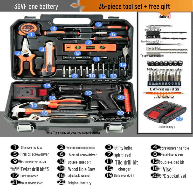 Multi-functional Household Tool Kit CN plug (adapter included)
