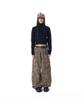 AAKAM Knee Pin-Tuck Leopard Cotton Pants (Brown)