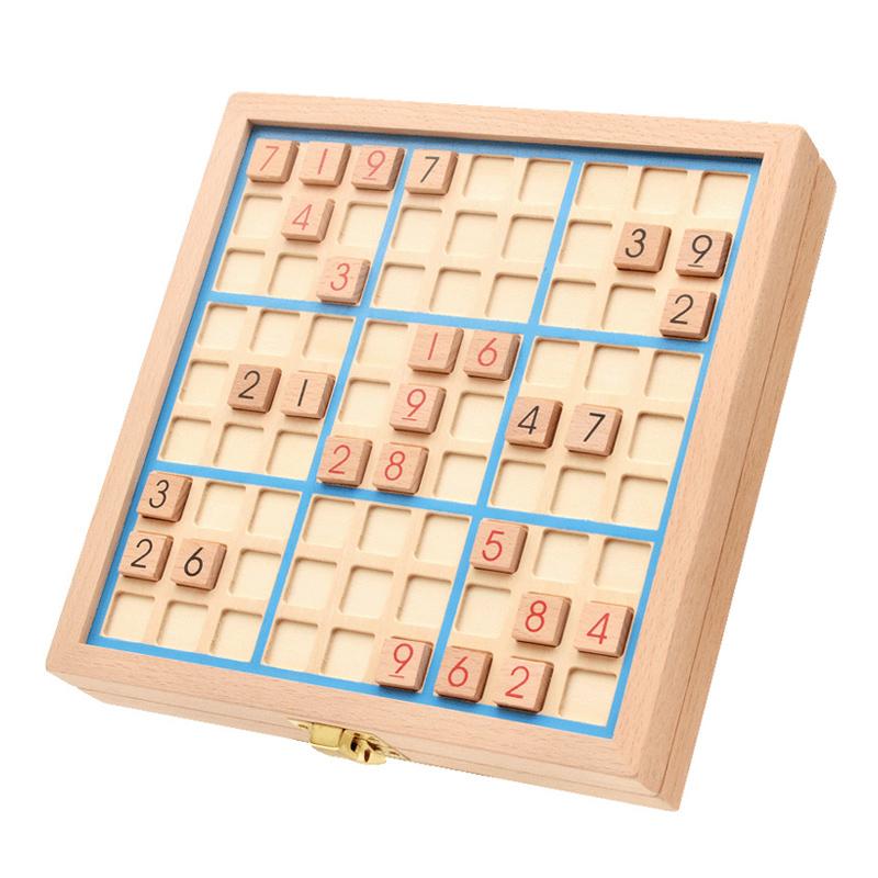 Jiugongge Digital Chess Game Open Cover Design Memory Chess Wooden Sudoku Logic Thinking Training Educational Toys For Children