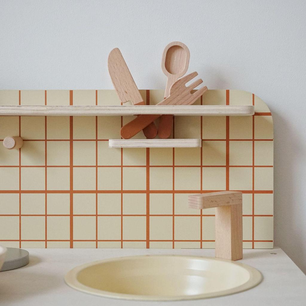 Wooden Kitchen Play Set for Kids Ages 3-6: Pretend Cooking Toy