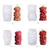 Cylinder Silicone Candle Molds for Candle Soap Gypsum Decoration Embossed Rose Silicone Candle Molds for Epoxy Resin