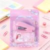 Cartoon mini stapler set, portable small office stapler, stationery supplies, back-to-school season, holiday gift