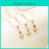 Elegant Floral Tulip Necklace For Women With Geometric Chain And Alloy Material