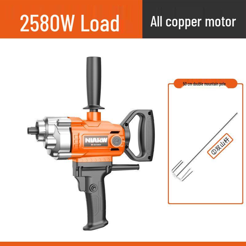 High-Power Electric Mixer for Paint, Putty, Powder, Cement, and Mortar