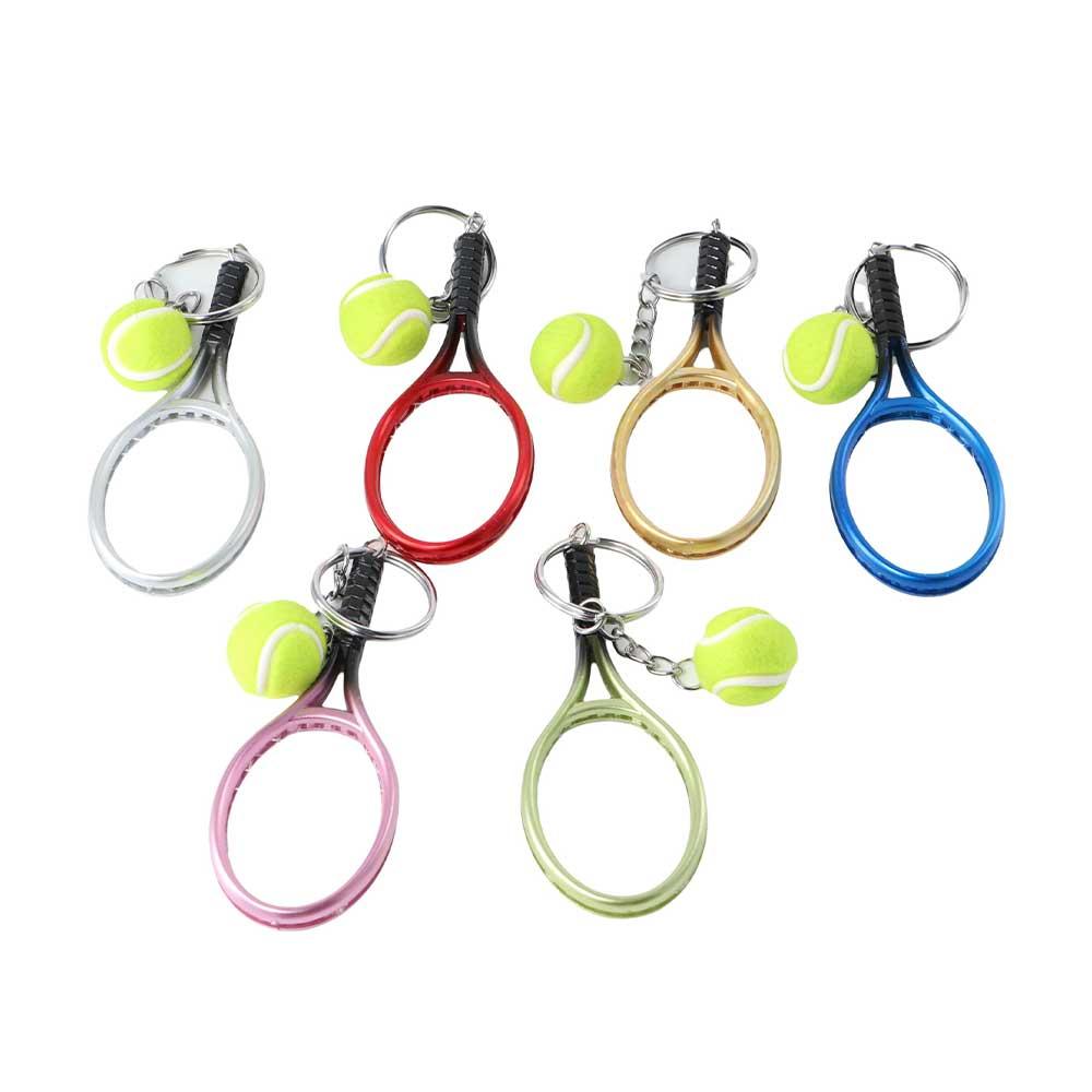 Tennis Charms Bag Pendant Tennis Pendant Sport Key Ring Car Key Ring Tennis Racket Keychain