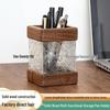 In Stock Wooden Kung Fu Pen Holder - Chinese Style Tea Caddy, Knife Holder, Makeup Brush & Office Desk Organizer