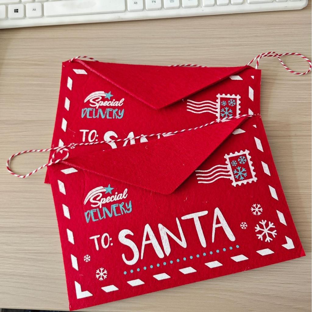 Christmas Felt Envelope Bag for Candy, Christmas Tree Ornament Hanging Decor, Xmas Party Gift Packaging