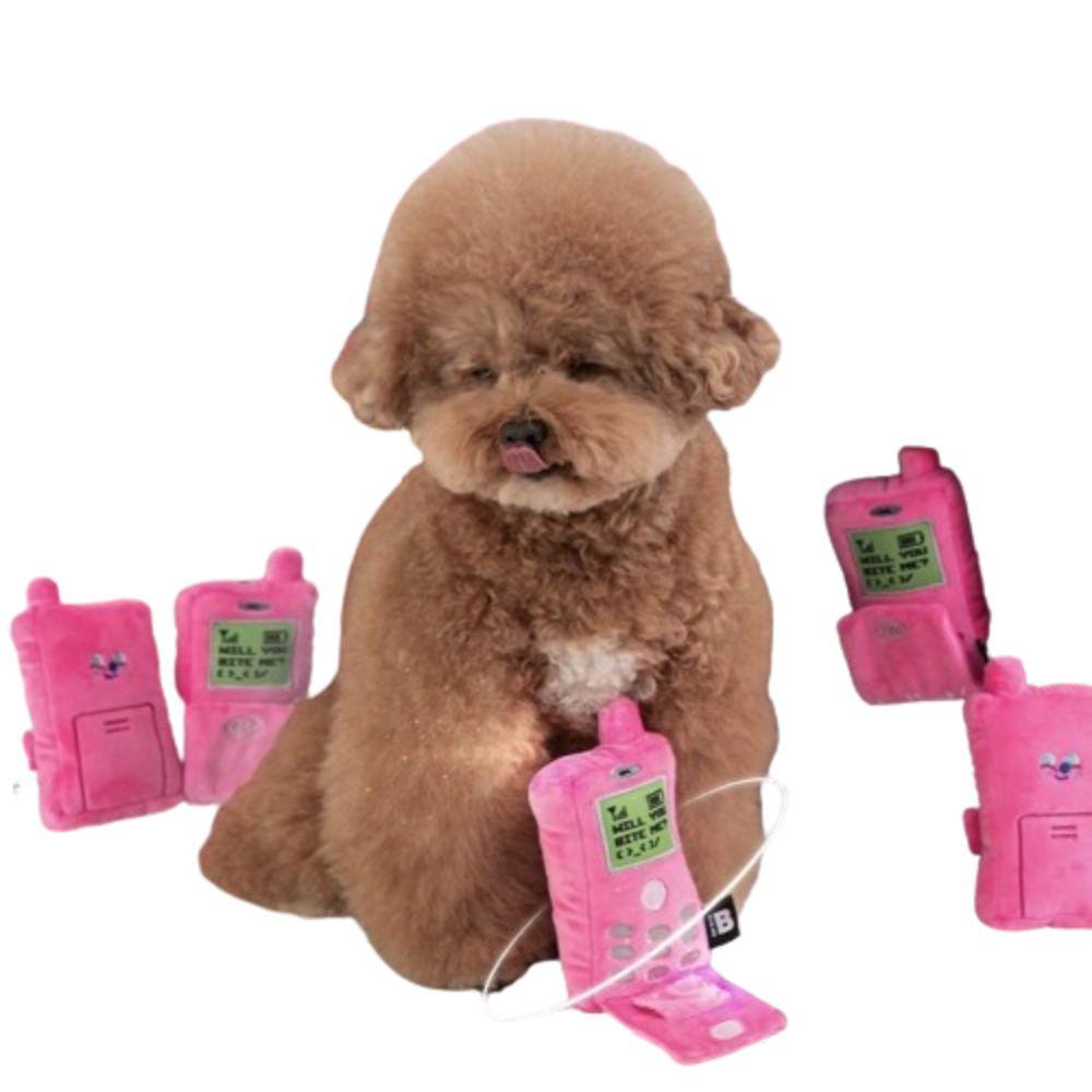 Устойчивая к укусам игрушка в виде щенка, звуковая игрушка в форме сотового телефона, плюшевая кукла для домашних животных, жевательная игрушка, фотоукрашение