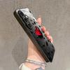 Red artificial jade heart patterned glass phone case for Samsung Galaxy S26 S25 S24 S23 S22 S20 fe/plus/ultra anti drop