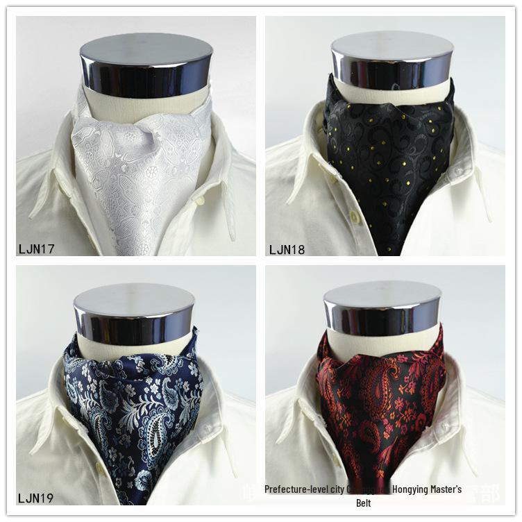 Herren Seide Gestreift Gepunktet Doppelseitiger Mode Schal