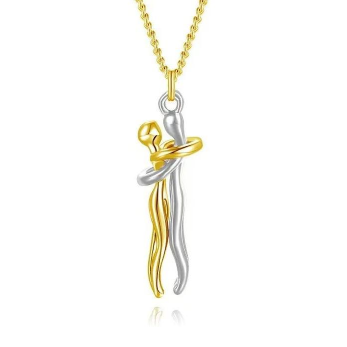 

Valentine s Day Personalized Couple Hug Pendant Necklace - Mother Daughter Hug Chain