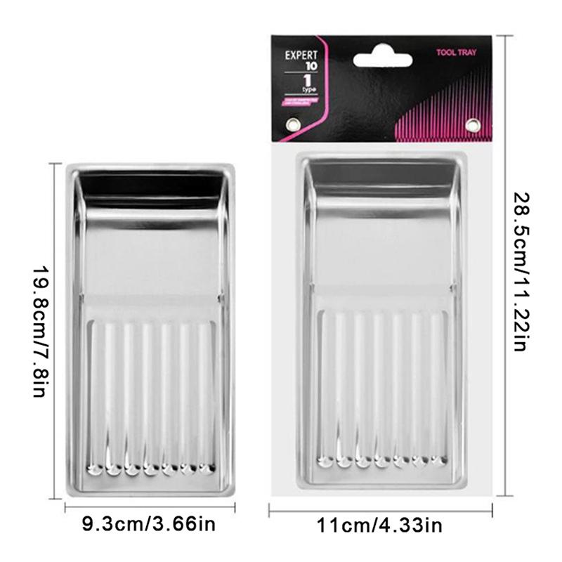 

Stainless Steel Nail Art Equipment Plate Doctor Surgical Dental Tray Cosmetic Storage Tray False Nails Dish Supplies Tools as the picture