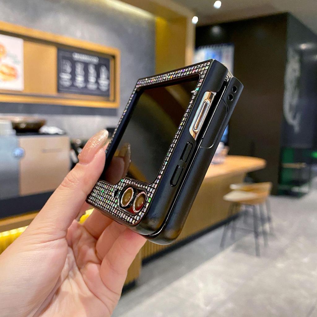 Glitter Stand Hard Shell Phone Case for Samsung Z Flip6/Z Flip4/Flip7