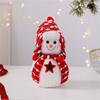 Plush Snowman Doll Desktop Ornaments Lovely Christmas Snowman Decorations For Outdoor Indoor Holiday Festival Wedding