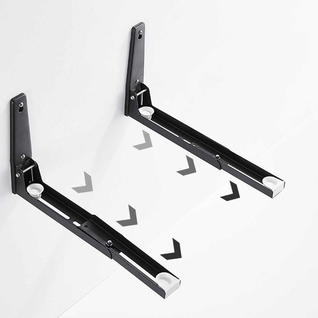 Wall mounted kitchen rack retractable bracket thickened oven rack 304 stainless steel microwave oven rack