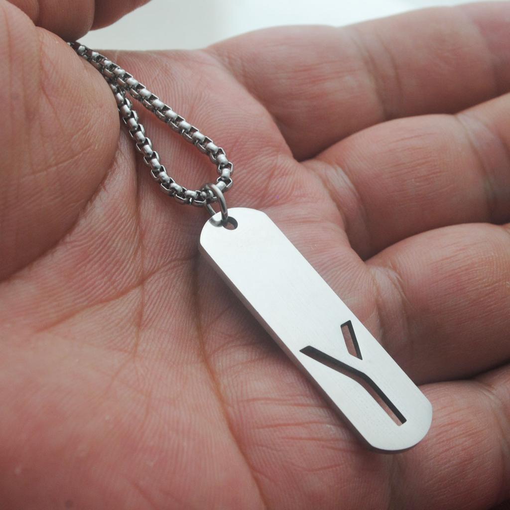 Titanium Steel English Letter Pendant Stainless Steel Unisex Versatile Fashion Accessories Couple Jewelry Necklace