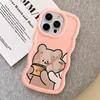 Couple Rabbits Bite Bear Soft Phone Cover Case for iPhone 16 Pro Max 8 14 13 12 11 15 Plus 17 Air XR