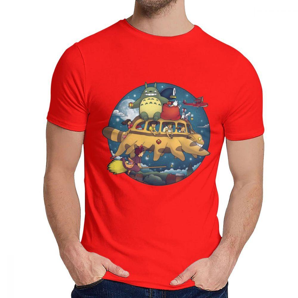 Boy Tee Shirt Hayao Miyazaki Spirited Away My Neighbor Totoro Bus Great Casual Man S O 2XL