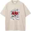 Akira Manga Graphic Print Tshirt Vintage Washed Oversized T Shirt For Men Women Clothing Summer Cotton Short Sleeve Tees Tops