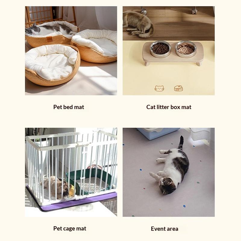 Waterproof Quick Dry Diatomaceous Earth Pet Mat Non Slip Rubber Back Absorbent Placemat for Pet Feeding Bowl