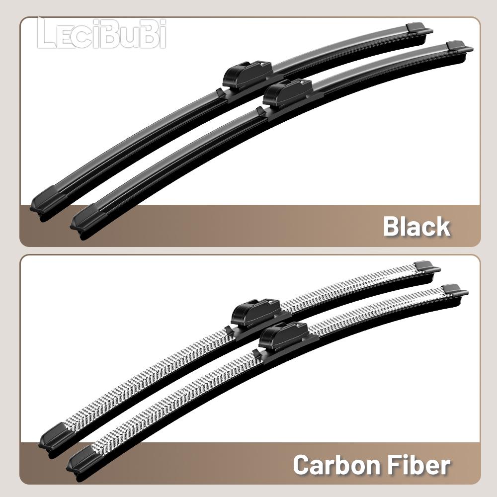 2pcs Front Windshield Windscreen Wiper Blades Carbon Fibre Wipers For Jeep Compass MK49 MP 2006-2023 2013 2015 2016 2017 2019
