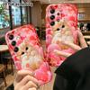 Phone Case: 2D Flat Samsung Galaxy A34 A35 M05 M06 S20 S22 S21 FE Plus 5G Case, Light Orange Kitty with Heart, Christmas Halloween Gift