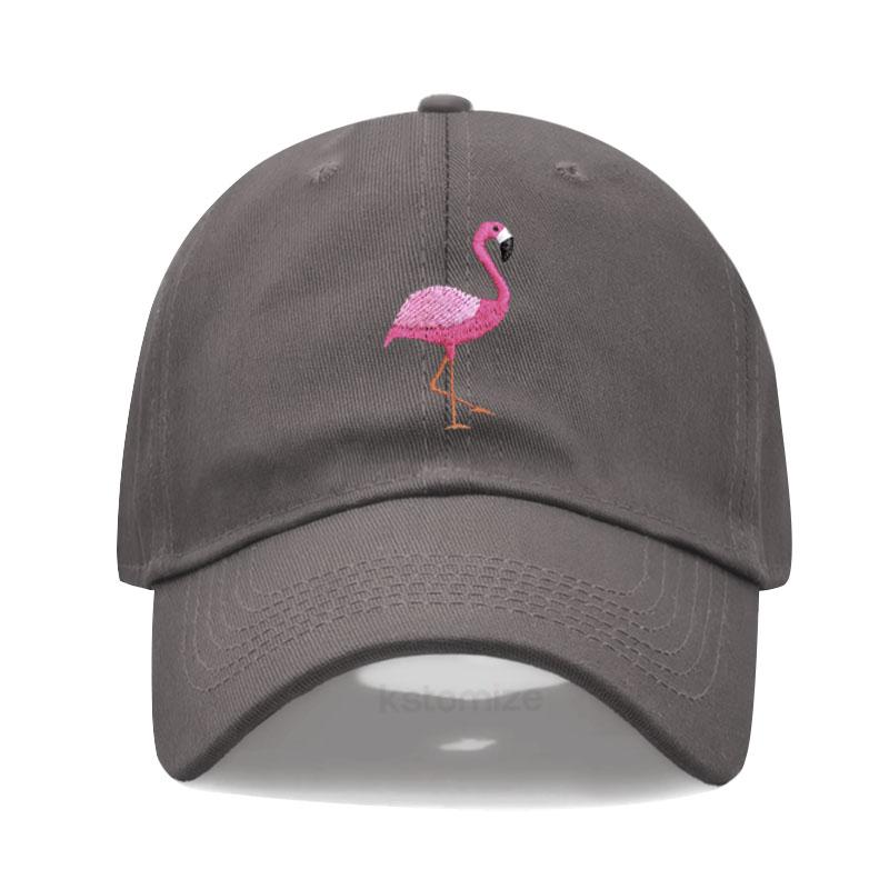 Animal Embroidery Flamingo Baseball Caps For Men Women Retro Soft Washed Cotton Dad Hat Snapback Cap Dropshipping