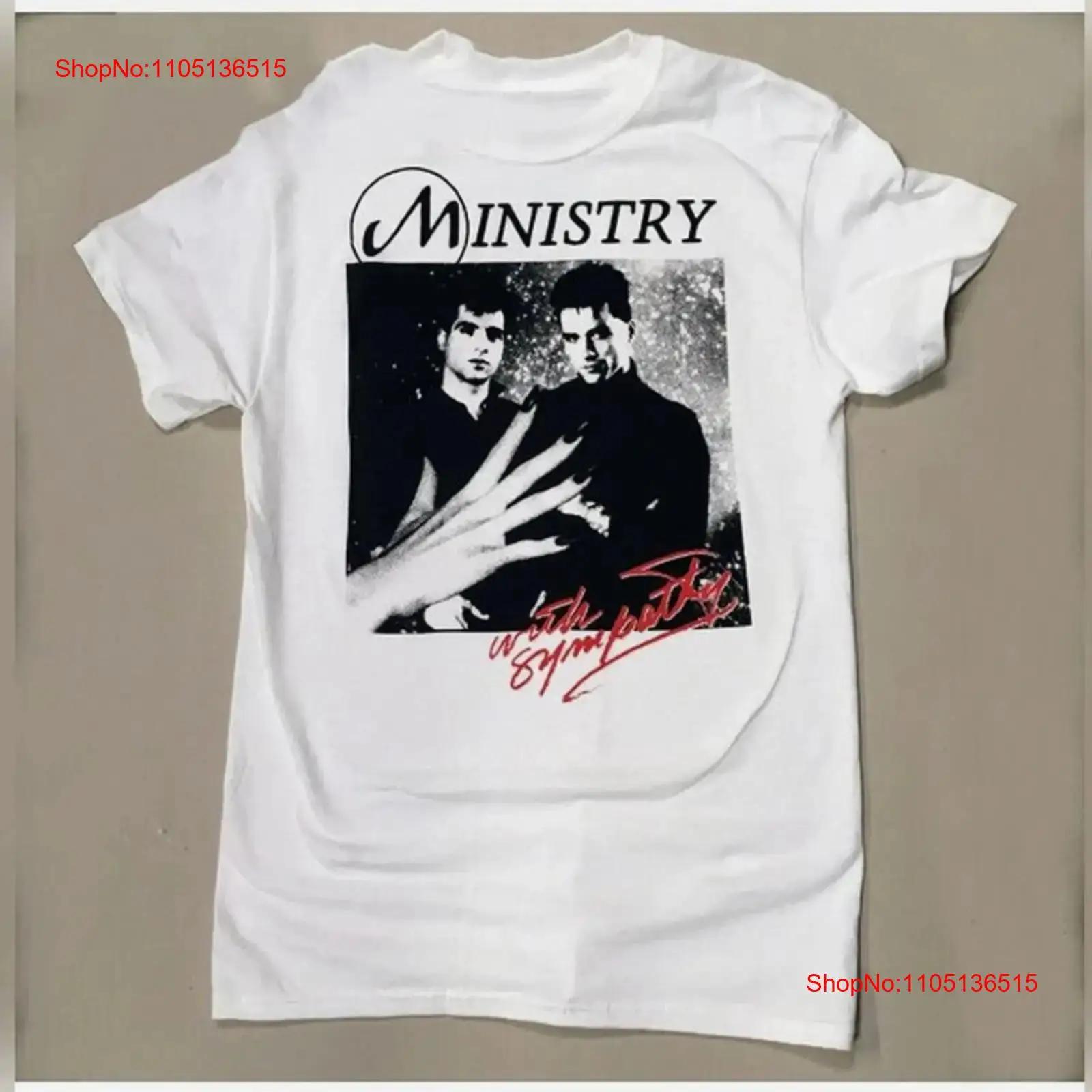 

HOT Vtg Ministry With Sympathy Album Cotton White Full Size T Shirt vintage Washed graphic Slightly Unisex fashion 5XL різнокольоровий