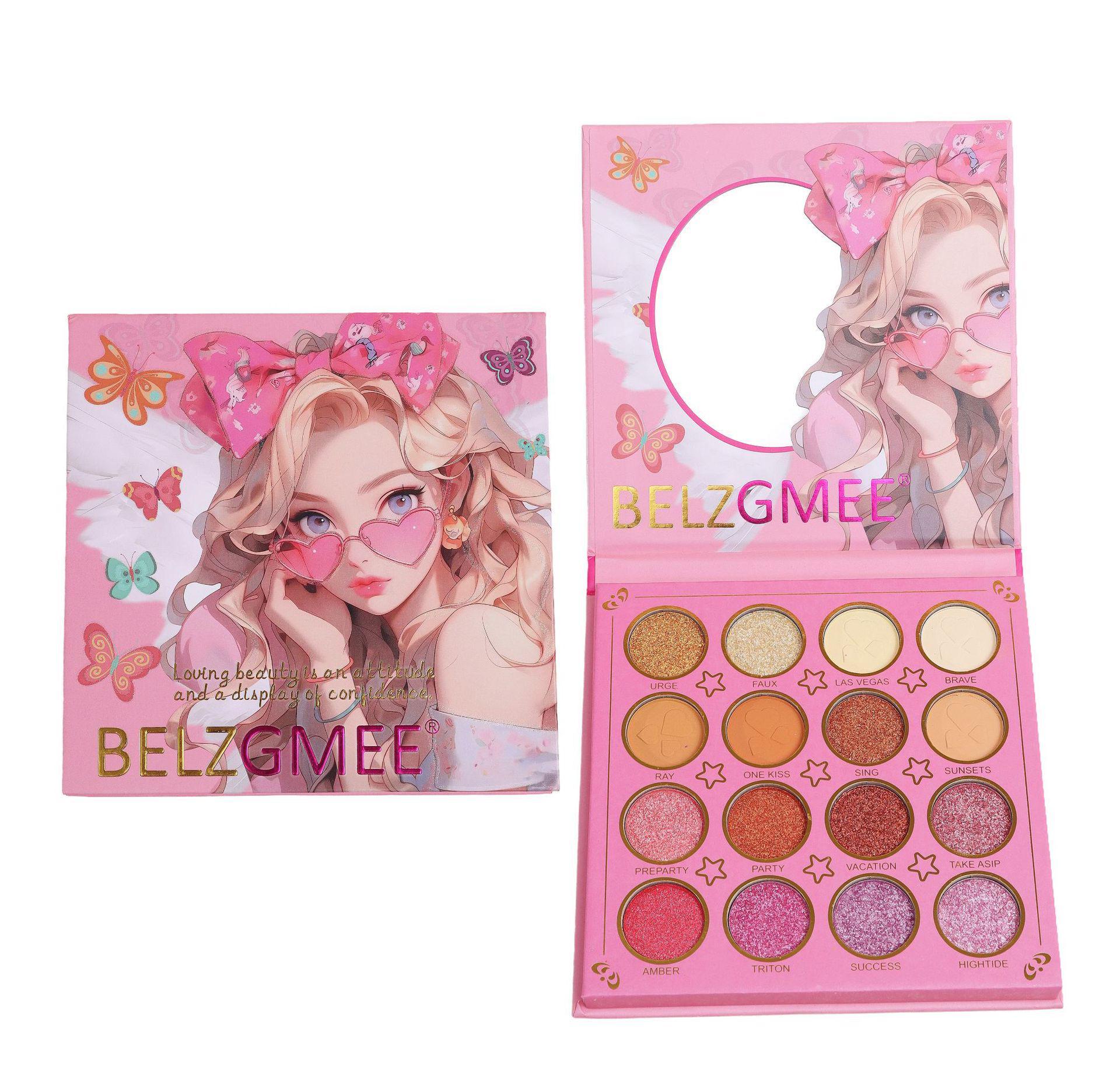 

Персонализированная мультяшная складная палетка теней для век - Шиммер и матовые