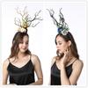 Retro Forest Party Antler Butterfly Headband: Exaggerated Cosplay Hair Accessory with Simulated Branches