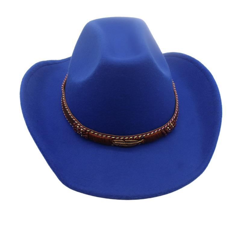 

Four Seasons Men S And Women S Premium Top Hats Ethnic British Style Western Cowboy Hat M (56-58cm) one size