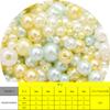 150 peças 3-8mm furo reto abs pérolas redondas imitação de contas para fazer joias