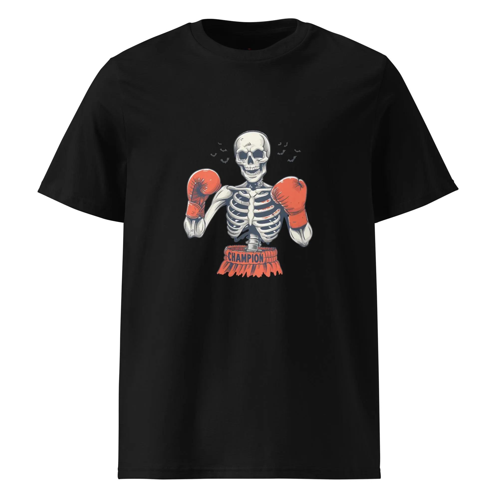 

HOT SALE Skeleton Boxer T-shirt Organic Cotton Print T-shirt for Halloween Relaxed Shirts Stylish Urban Clothing Stylish T-shirt 4XL