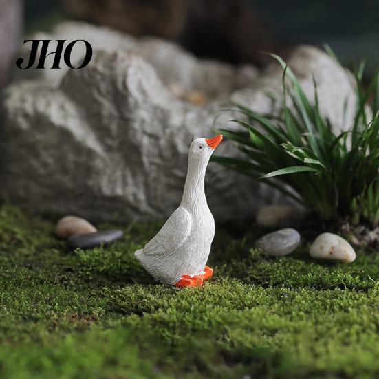 Resin Goose Statues Realistic Ornament, Miniature Figurine, Garden Statue Outdoor Micro Landscape Decor for Bonsai Patio Small Lawn Ornaments