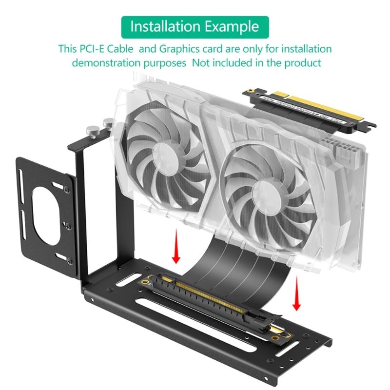 High Strength Vertical Graphics Card Support Metal Bracket For PCI Slot Display Enhances PC Aesthetics
