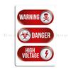 Human Warning Label Creativeecosmos Metal Signs Pub Wall Wall Decor Printed Club Tin Sign Poster